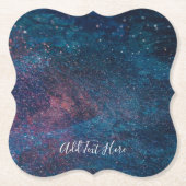Galaxy Swirls in Blue Kartonnen Onderzetters (Voorkant)