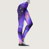 Galaxy Swirls Patroon Dromerige Kosmische Nevel On Leggings (Rechts)
