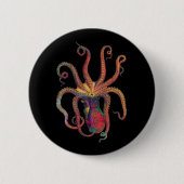 Galaxy Tentacles Ronde Button 5,7 Cm (Voorkant)