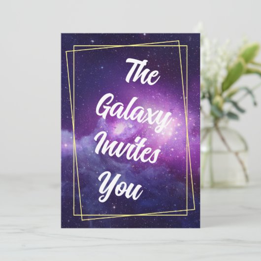 Galaxy Thema Verjaardagsuitnodiging Kaart (Staand voorkant)