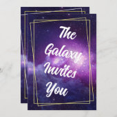 Galaxy Thema Verjaardagsuitnodiging Kaart (Voorkant / Achterkant)