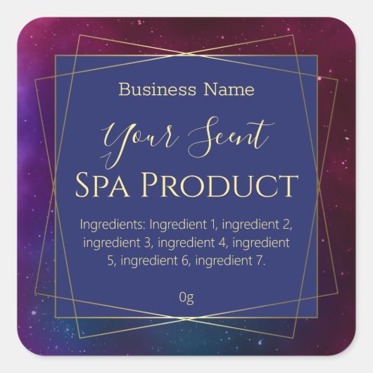 Galaxy Theme Bad Weken Body Scrub Zeep Labels (Voorkant)