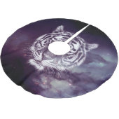 Galaxy Tiger Face Wallpaper Kerstboom Rok (Gekanteld)