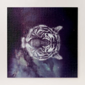 Galaxy Tiger Face Wallpaper Legpuzzel (Horizontaal)