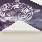 Galaxy Tiger Face Wallpaper Sherpa Deken (3/4)