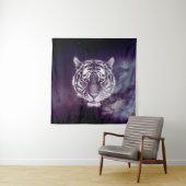 Galaxy Tiger Face Wallpaper Wandkleed (In situ)