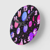 Galaxy Timepiece Astronaut Buitenste Ruimte Muur K Ronde Klok (Hoek)