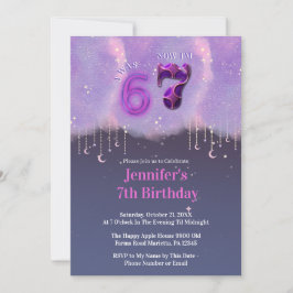 Galaxy Trend Meme I Was 6 Now I’m 7 Girl Birthday Kaart