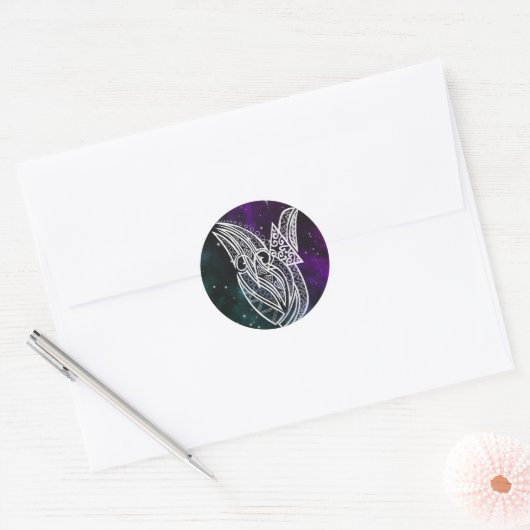Galaxy, tribal Ram sterrenbeeld sticker (Envelop)