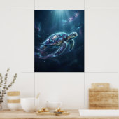 Galaxy Turtle Cosmic Ocean Poster (Keuken)