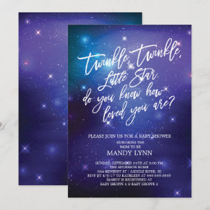 Galaxy Twinkle Twinkle Star Baby shower Kaart