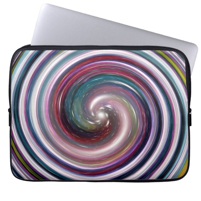 Galaxy Twirl Abstracte Art Laptop Sleeve (Voorkant)