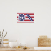 Galaxy U.N.E Vlag Poster (Keuken)