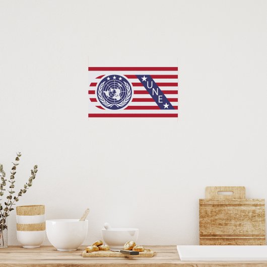 Galaxy U.N.E Vlag Poster (Keuken)