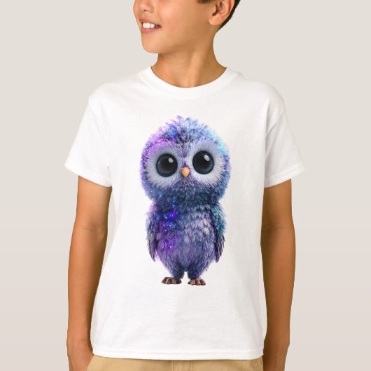 Galaxy Uil Ruimte Wezen Kinderen T-shirt (Voorkant)