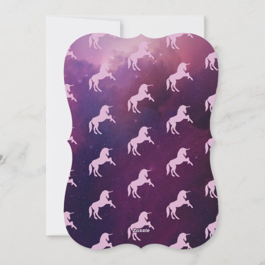 Galaxy unicorn foto party uitnodiging (Achterkant)