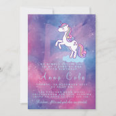 Galaxy Unicorn Magical Starry Verjaardagsfeest Kaart (Voorkant)