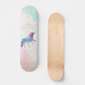 Galaxy Unicorn, regenboog, sterren Persoonlijk Skateboard (Voorkant)