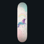 Galaxy Unicorn, regenboog, sterren Persoonlijk Skateboard<br><div class="desc">Kute galaxy unicorn met regenboog en sterren.</div>