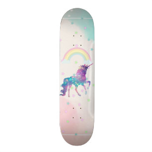 Galaxy Unicorn, regenboog, sterren Persoonlijk Skateboard