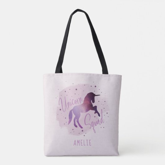 Galaxy unicorn squad tote bag (Achterkant)