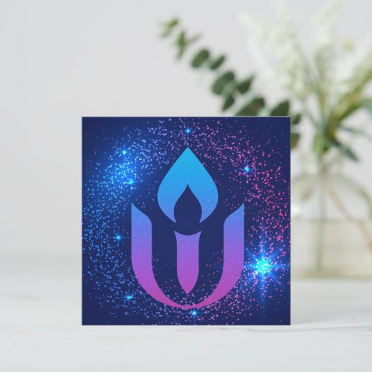 Galaxy Unitarian Universal chalice Kaart (Staand voorkant)