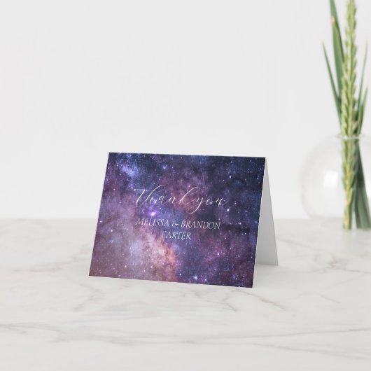 Galaxy Universe Mystieke Bruiloft Dank u Bedankkaart (Voorkant)