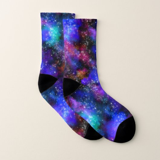 Galaxy Universe Nebula Sokken (Paar)