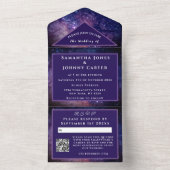 Galaxy Universe Nebula Sterrennacht Sky Space All In One Uitnodiging (Binnen)