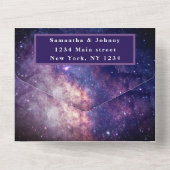 Galaxy Universe Nebula Sterrennacht Sky Space All In One Uitnodiging (Achterkant)