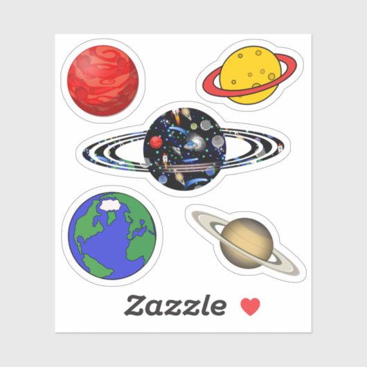 Galaxy Universe - Planeten Schroot Boek Sticker (Vel)