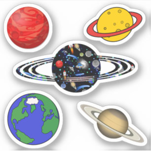 Galaxy Universe - Planeten Schroot Boek Sticker