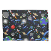 Galaxy Universe - Planten, sterren, komets, rakett Kussensloop (Voorkant)