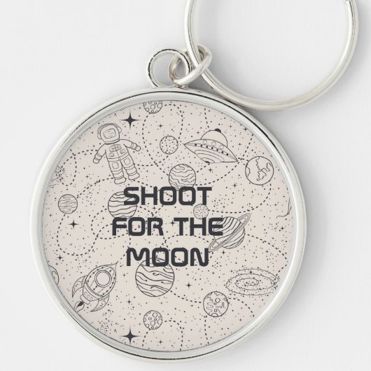 Galaxy Universe Sterren Gift voor Space Enthusiast Sleutelhanger (Voorkant)