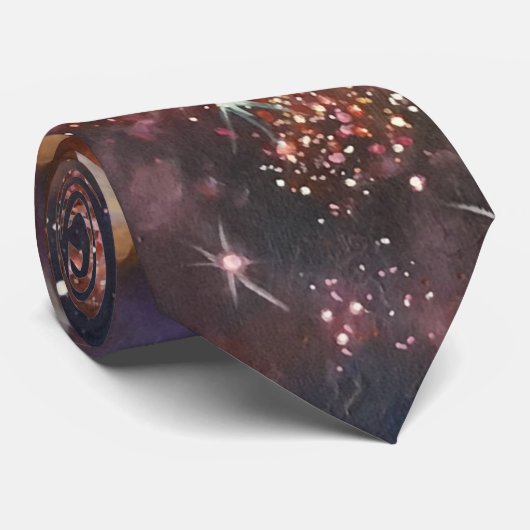 Galaxy van Barbara Sheehan. Nebula. Sterren Stropdas (Opgerold)