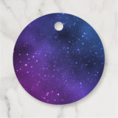 Galaxy Verjaardag Dank u Label Universum Paarse (Achterkant)