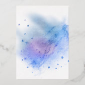 Galaxy Verjaardagsfeestje Folie Uitnodiging (Achterkant)