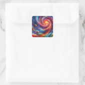 Galaxy Vierkante Sticker (Tas)