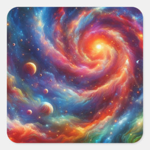 Galaxy Vierkante Sticker
