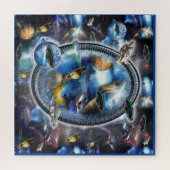 Galaxy Visitors in Space Legpuzzel (Horizontaal)