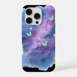 Galaxy Vlinder Hoesje voor Telefoon iPhone 15 Pro Case
