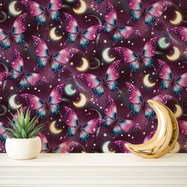 Galaxy Vlinders en manen Behang (Creator heeft geüpload)