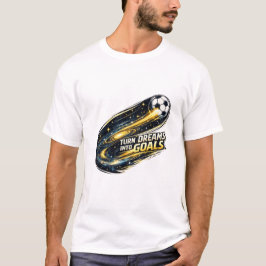 Galaxy Voetbal | Draai Dromen In Doelen Design T-shirt
