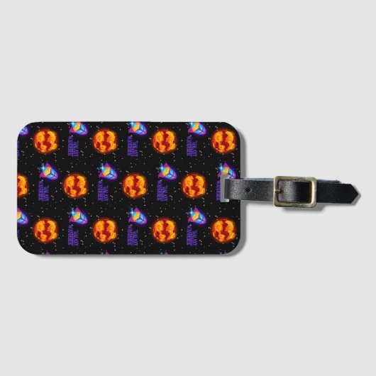 Galaxy Wanderer geïsoleerde tuimelaar Bagagelabel (Voorkant (horizontaal))