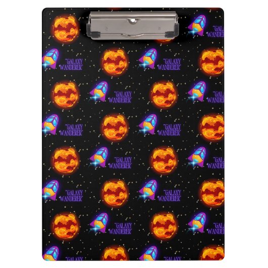 Galaxy Wanderer geïsoleerde tuimelaar Klembord (Voorkant)