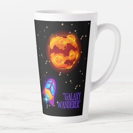 Galaxy Wanderer geïsoleerde tuimelaar Latte Mok (Rechts)