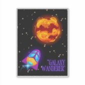 Galaxy Wanderer geïsoleerde tuimelaar Sticker (Voorkant)