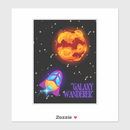 Galaxy Wanderer geïsoleerde tuimelaar Sticker (Vel)