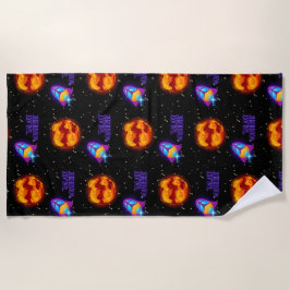 Galaxy Wanderer geïsoleerde tuimelaar Strandlaken