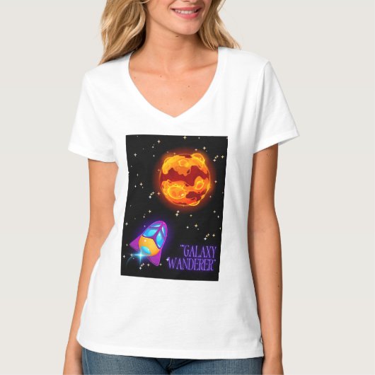 Galaxy Wanderer geïsoleerde tuimelaar T-shirt (Voorkant)
